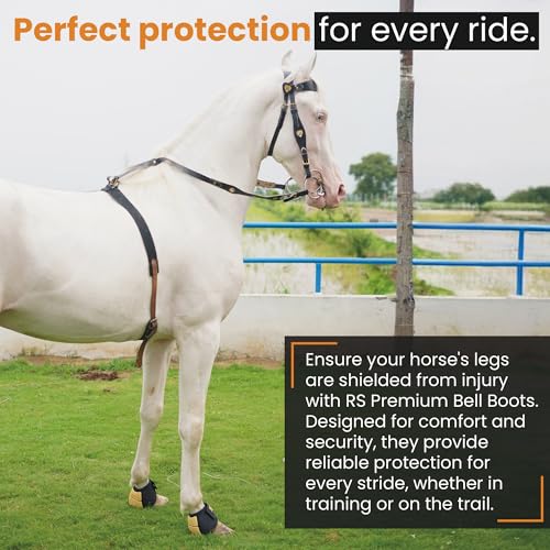 Image of Bell Boots | Prevent Horses from Injury | Professional Bell Boots for Horses with Superb Protection, Durability, Comfort, Relaxable & Lightweight | Easily Remove mud & dust
