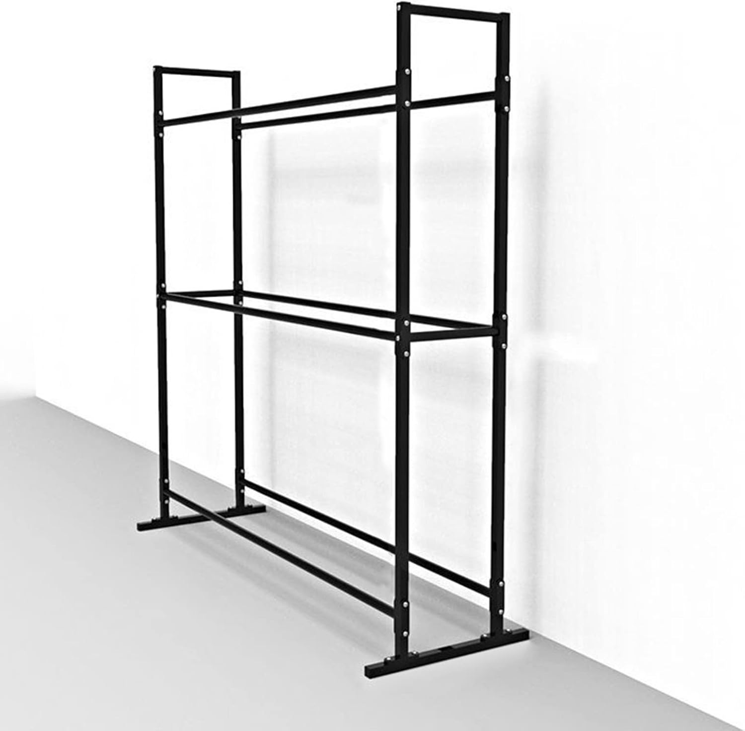 Indoor Balls Display Stand Yoga Mat Holder Metal Yoga Ball Storage Holders for Commercial Gym, Black Balance Ball Racks with All Mounting Accessories, for School Fitness Room Classroom ()