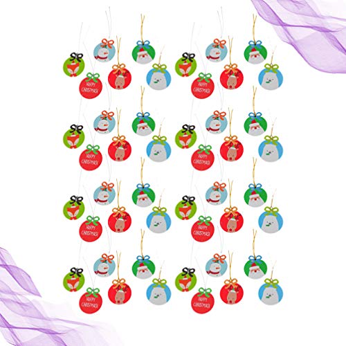 Toyvian Etiquetas de Presente de Natal Boneco de Neve Rena Urso Em Forma de Papai Noel Cartões de No