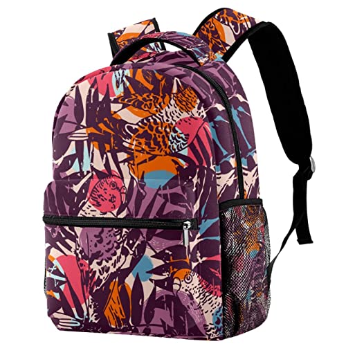 Sac à dos perruche tropical résistant avec porte-bouteille pour soulager le dos