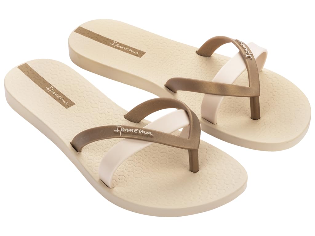 Ipanema Women's Kirei Fem Flip-flops, Beige gold, 8 UK
