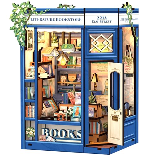 CUTEBEE Book Nook Kit - DIY Miniature House Dollhouse Kit for Adults and Teens, Booknook Tiny House...