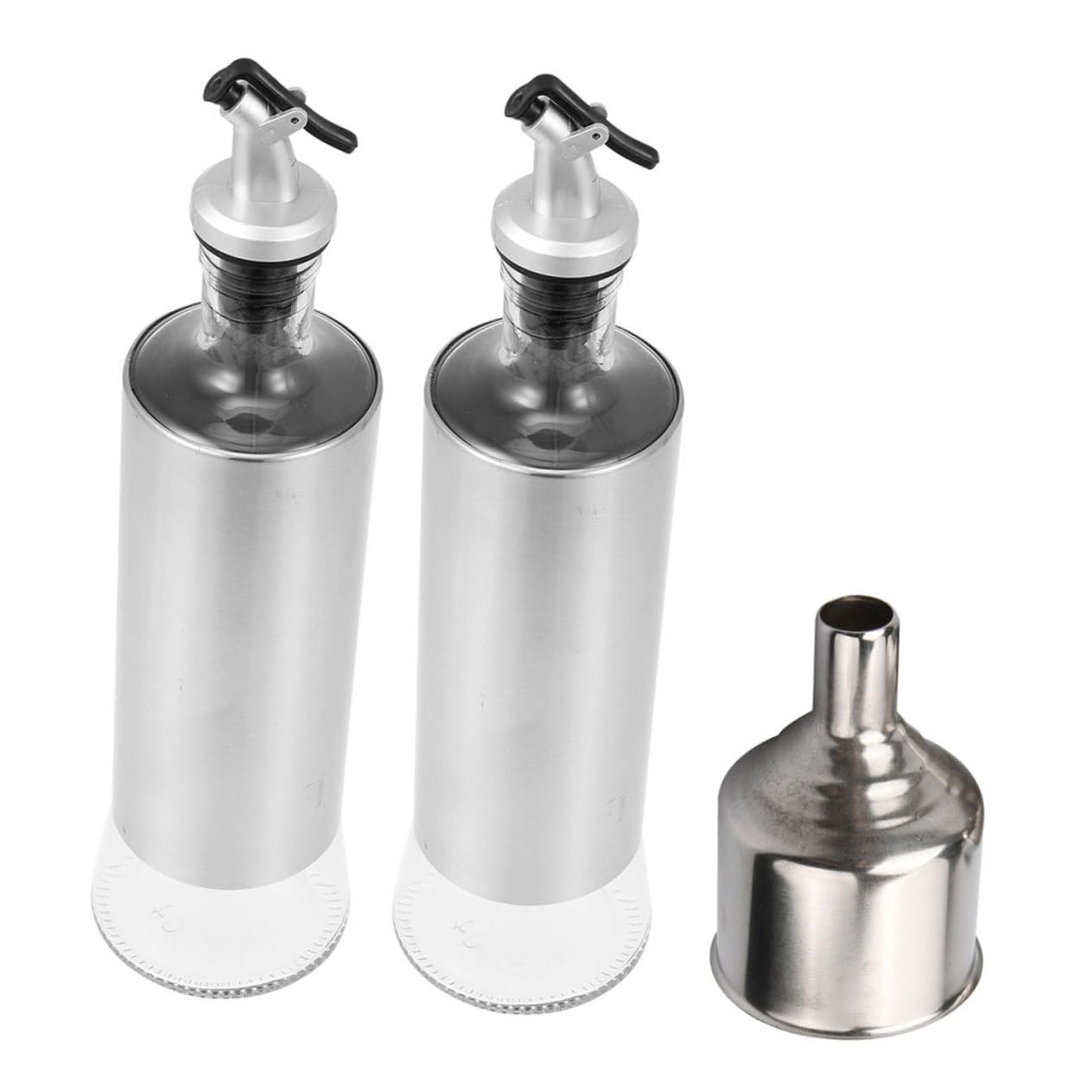 Botellas Para Condimentos Botella Dispensadora De Aceite Recipiente Para Vinagre Para Cocina De Material De Acero Inoxidable y Vidrio