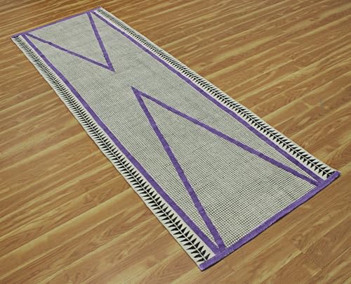 Tapis de couloir kilim à tissage plat en coton lavable et résistant - 5