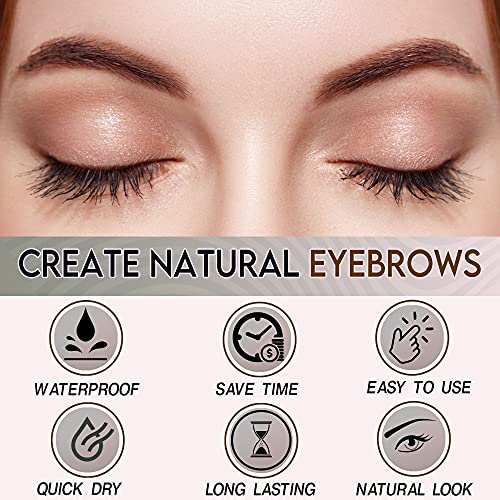 Eyebrow Stamp Stencil Kit, Eyebrow Stencils With 24 Pc, Eyebrow Brown Definer, Eyebrow Pencil, Brow Stencils And Shaping Kit Reusable (Light Brown) #TOP5