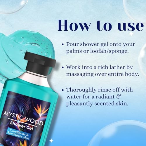 Image of London Notes Shower Gel- Mystic Wood For Gentle Cleansing, Deep Moisturization & Nourishment, provides pleasant aroma with Aloevera & Shea Butter, 250ml