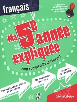 Paperback Ma 5e année expliquée français [French] Book