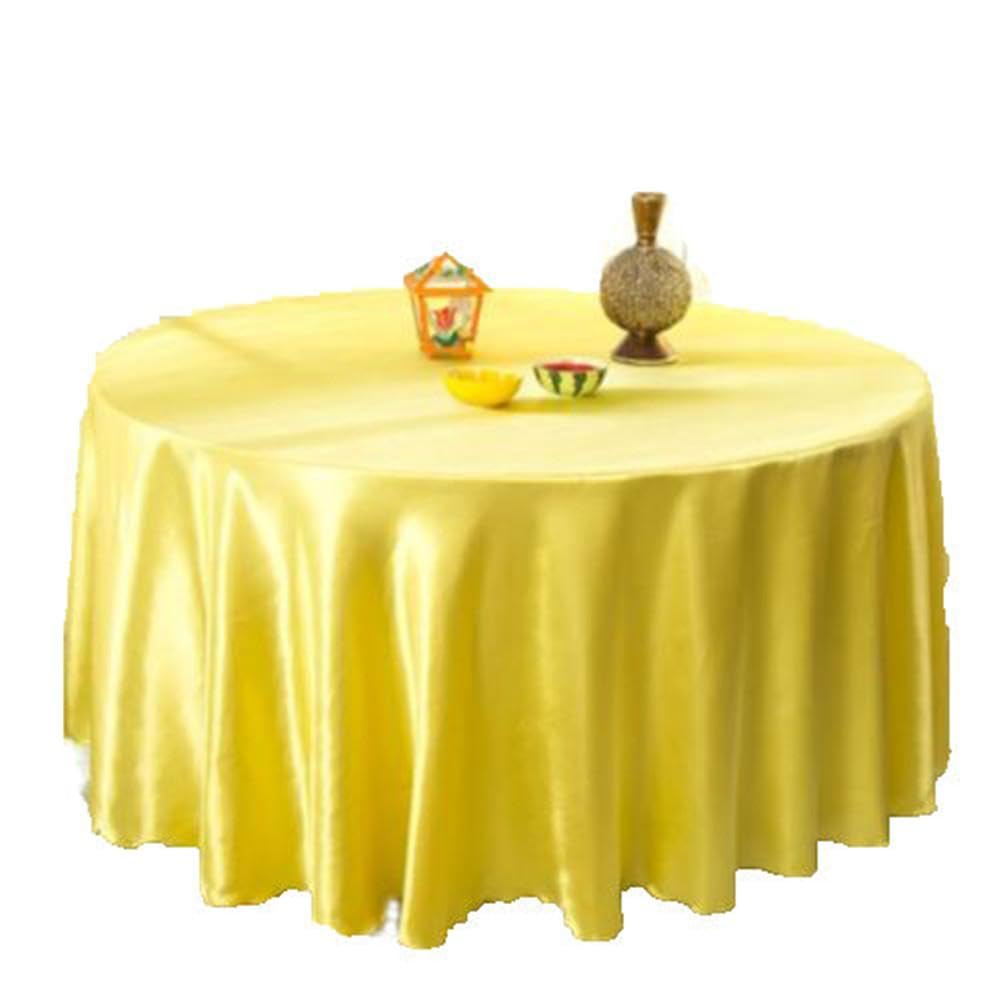 Tablecloth Table Cover Square Satin Banquet Wedding Party Decor-Yellow | Tablecloths Linens & Textiles Kitchen, Dining Bar-image-3