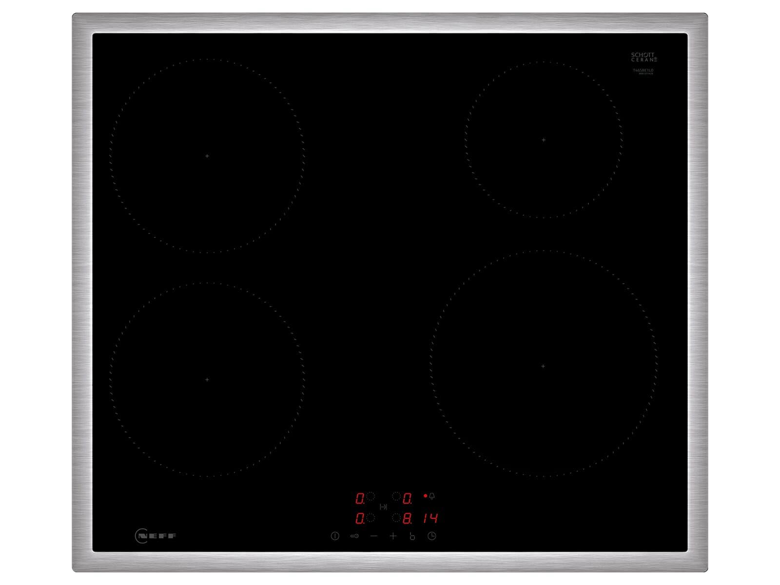 NEFF BTX46PIB0 Kit de cuisinière encastrable composé de cuisinière B2CCJ7AK3 60 x 60 cm Pyrolyse et EasyClean auto-nettoyage Air Fry & T46SBE1L0 plaque à induction, niveau de puissance, Touch Control