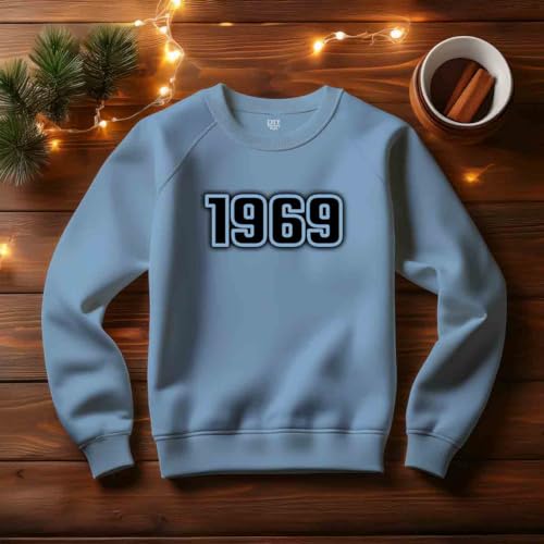 Sweat 1969 unisexe bleu pastel idéal pour vos weekends cocooning - 3