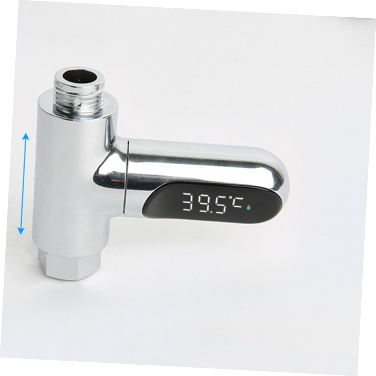IMIKEYA Termómetro de Ducha Conexión 1/2 Pulgada Pantalla LED para Ñiño Material ABS y PC Precisión ±0.5°C Medidor de Temperatura del Agua 5-85°c, sin Baterías