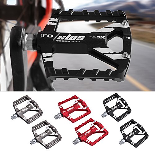 Vgeby 1 Pair Bike Pedals, Hollow-Out Design Aluminium Alloy Pedals For Mountain Bike Road Bicycle(Red) Bicycles And Spare Parts #TOP6