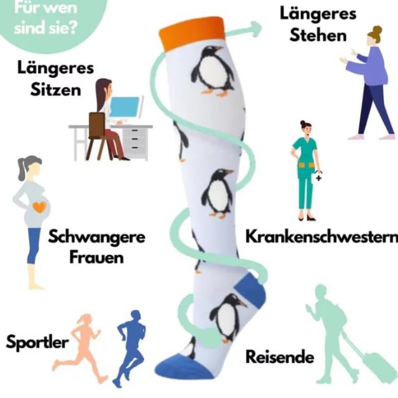 SWZEC Kompressionssocken für Sport, Flug, Laufen, Reisen, Radsport