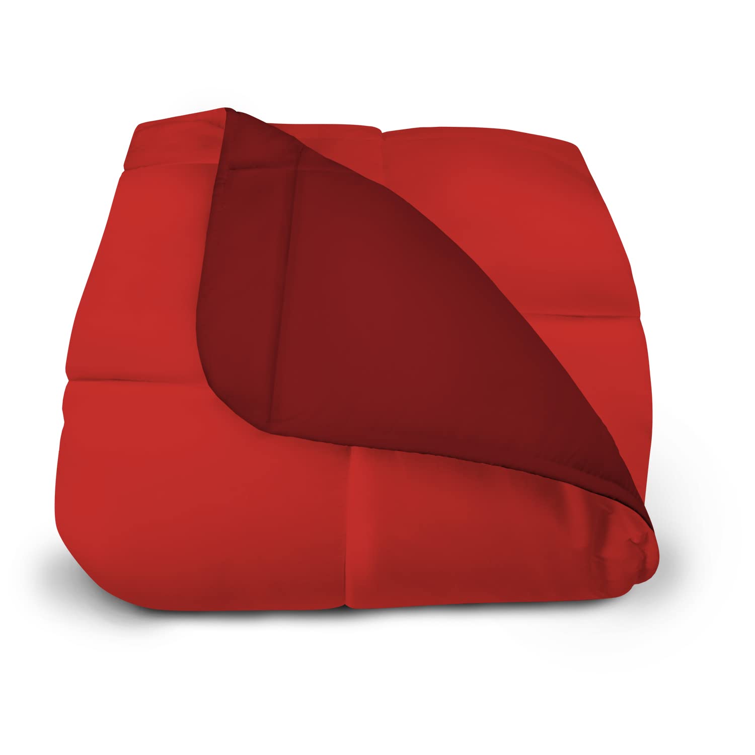 Banzaii Trapunta Invernale in Ecopiuma Double Face Super Soft Due Piazze Matrimoniale 260x260 cm Bordeaux/Rosso