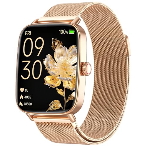Smartwatch Damen Herren mit Telefonfunktion, 1,85' Fitnessuhr Smart Watch, 100+...