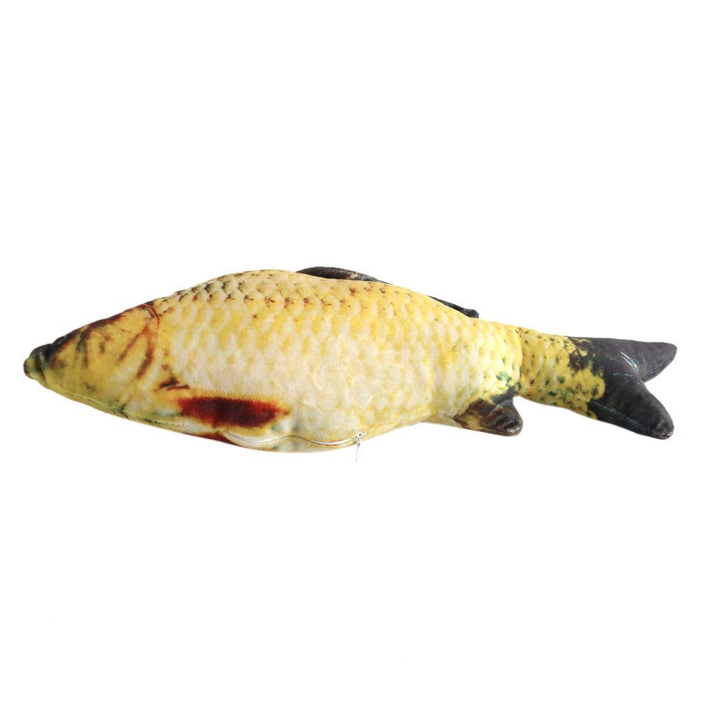 Pluszowa Poduszka w Kształcie Karpia, Realistyczna Dekoracyjna Ryba, Miękka Zabawka, 40 cm
