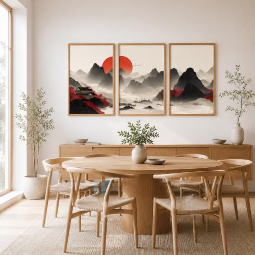 Image of Artsense Modern Landscape Wall Art for Living Room, Bedroom & Office Decor | Premium Artwork Print | Contemporary Nature Inspired Design | Ready to Display Home Decoration (C, 12X18 INCHES)