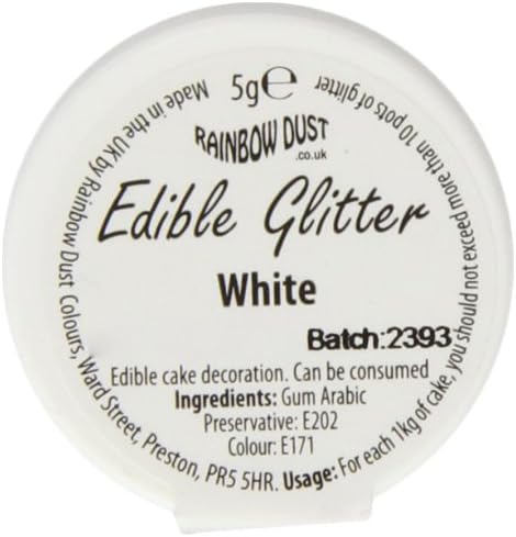 Rainbow Dust Edible Glitter White