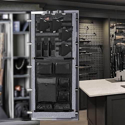 NEXT STATION Gun Safe Door Organizer,Molle Gun Safe Door Panel Organizer with Pistol Holder Mag Pouch, Fit Door Panel Width 18.5 to 24.5inch,Gun Safe Accessories Storage(18W*46.5H inch) (Molle Design) - Thumbnail 7