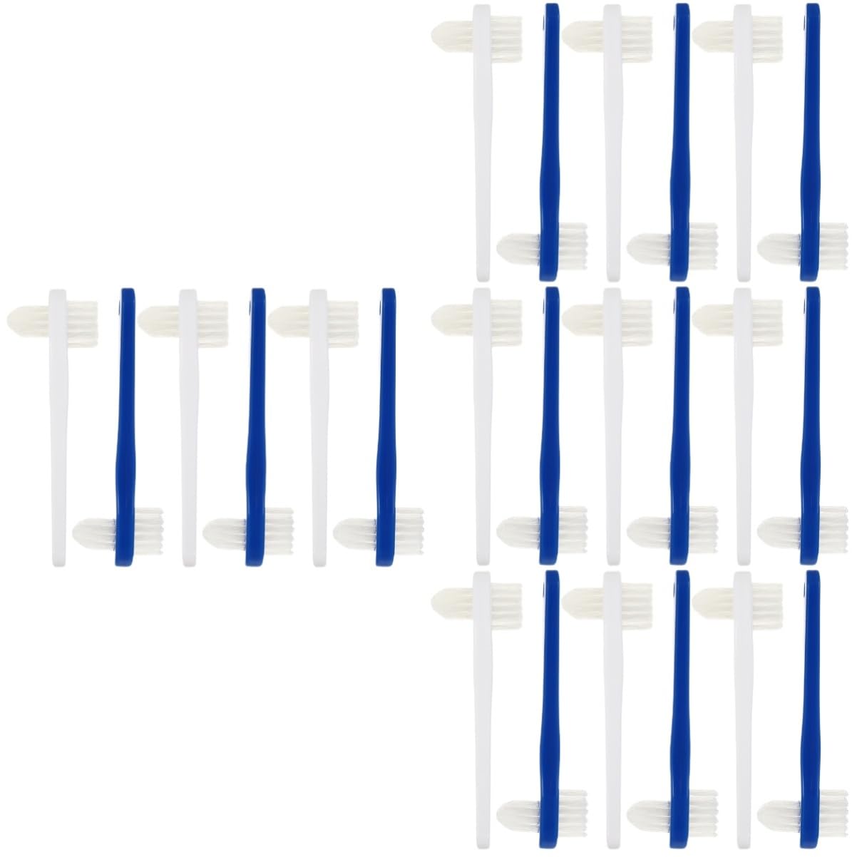 Healeved 24stücke Kleine Zahnbürsten Für Erwachsene Doppelkopfbürste Für Zahnersatz Tragbar Und Ergonomisch Für Gründliche Zahnreinigung Und Pflege Von Prothesen