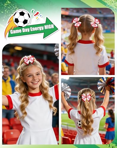 2 pinzas de moño para cabello con diseño de tenis miniatura 5