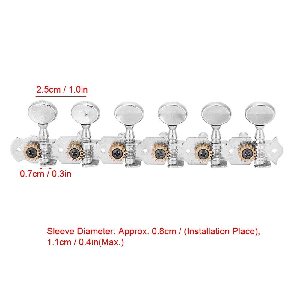 Clavijas de afinación, Conjunto resistente para guitarra 12 cuerdas de aleación de zinc, Accesorio cabezas máquina for músicos guitarristas reparación y uso profesional