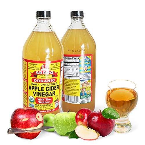 Bragg Organic Raw Unfiltered Apple Cider Vinegar, 32 fl.oz (Pack of 2)