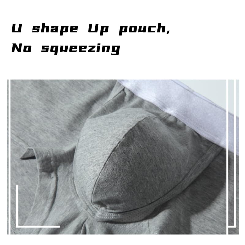 Men's Fly Pouch Underwear Breathable Boxer Briefs Separated Pouch Colorful Trunks3