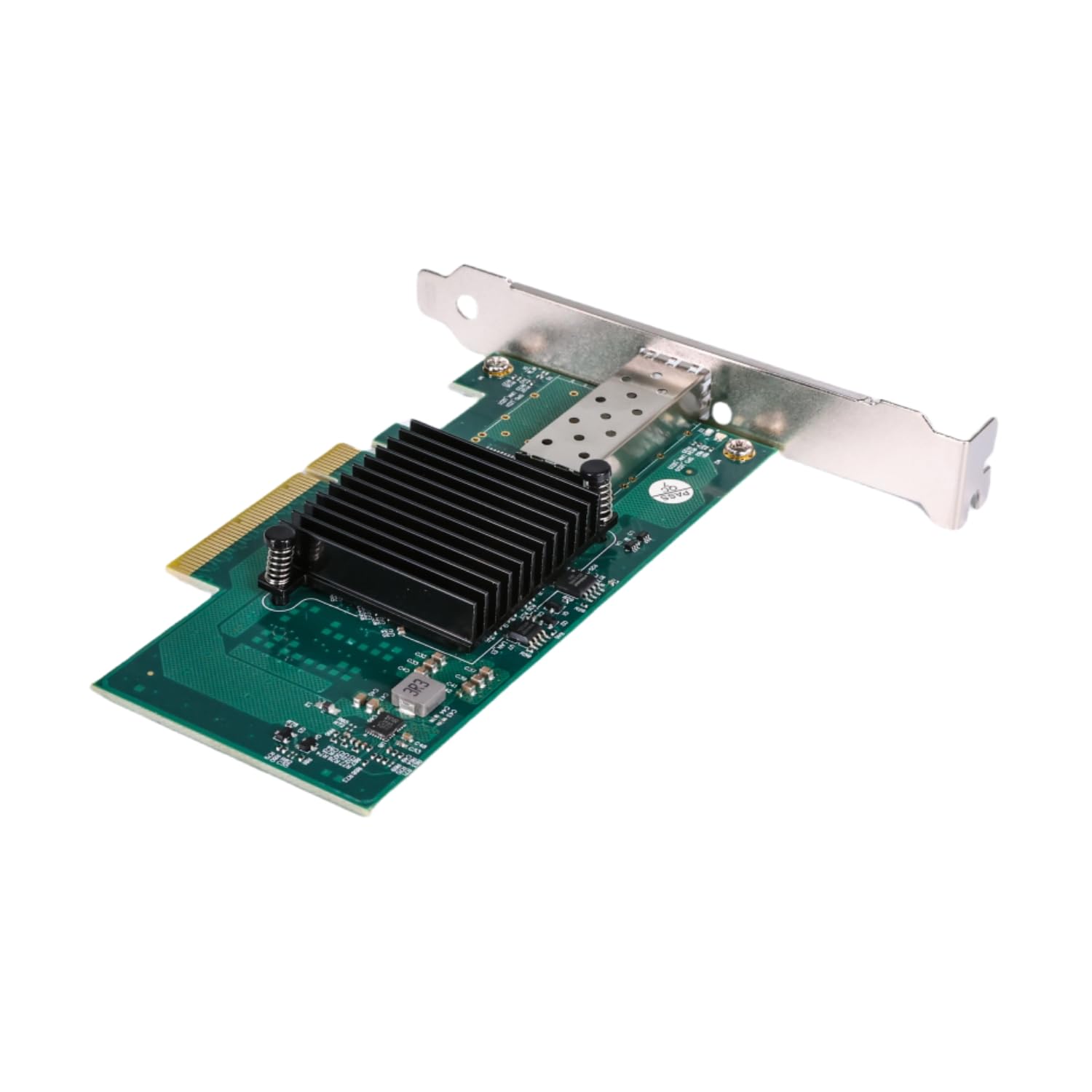 QSFPTEK 10G SFP+ Carte RéSeau pour Intel X520-DA1, 10Gb SFP+ Single Port Ethernet PCIE Card avec Chip Intel 82599EN, PCIe 2.0x8, 10G LAN PCI-E De Windows 7/8/10/Linux/Vmware(Radiateurs Blancs/Noirs)