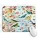 Produktbild Gaming mouse pad vintage aquarell zeichnungen von vögeln blumen rosen kamelien lilien rutschfeste gummi backing mousepad für notebooks computer maus matten