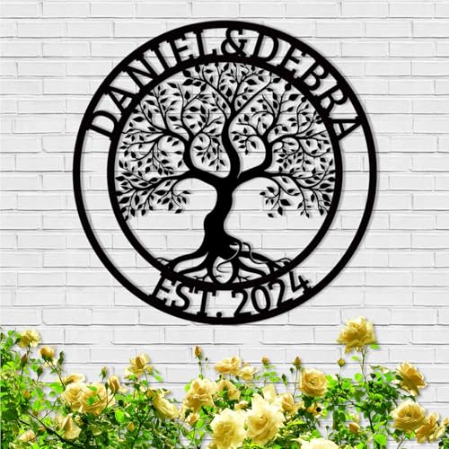 Customized Tree of Life Wall Art, Personalized Last Name Decor,