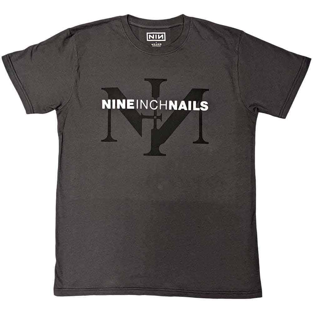 Men's Nine Inch Nails Icon & Logo T-Shirt Charcoal Grey
