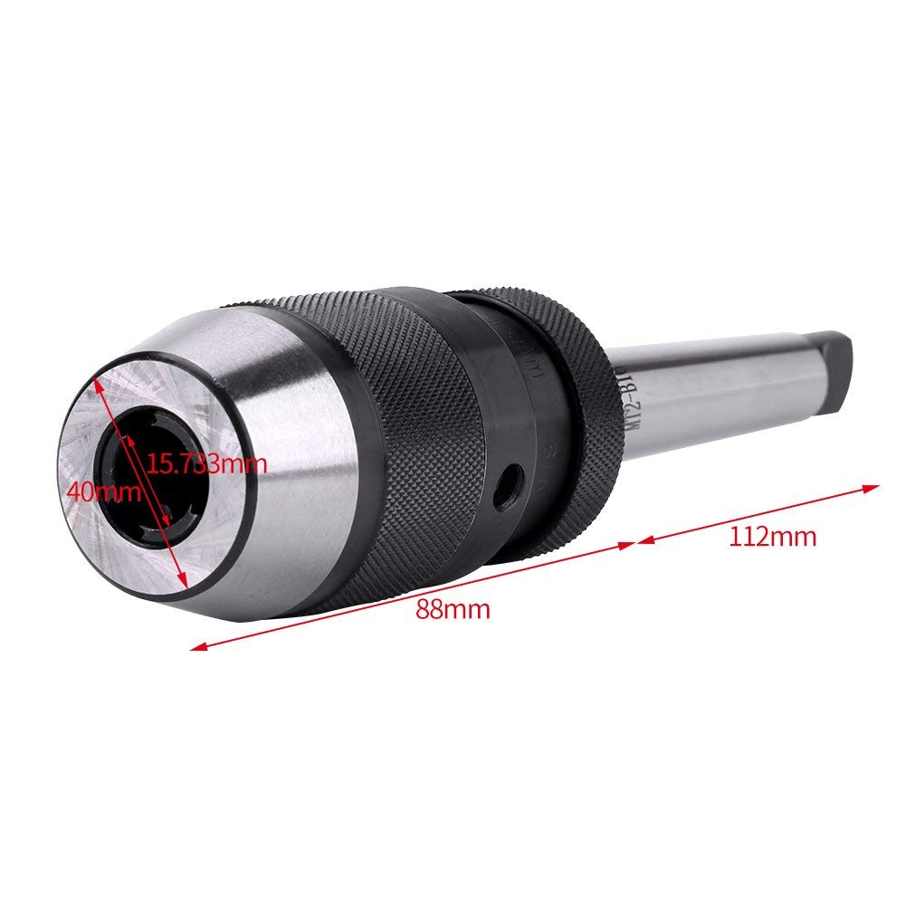 Mandrino Autobloccante, Mandrino Autoserrante 0-13mm B16 1/2 "Keyless Drill Chuck in Acciaio con Albero Conico per Tornio Trapano Elettrico Punta Centraggio Mandrino Tornio