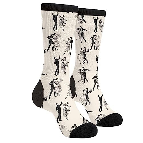 Unisex Fun Novelty Crazy Crew Socks Ballroom Dancing Dress Socks