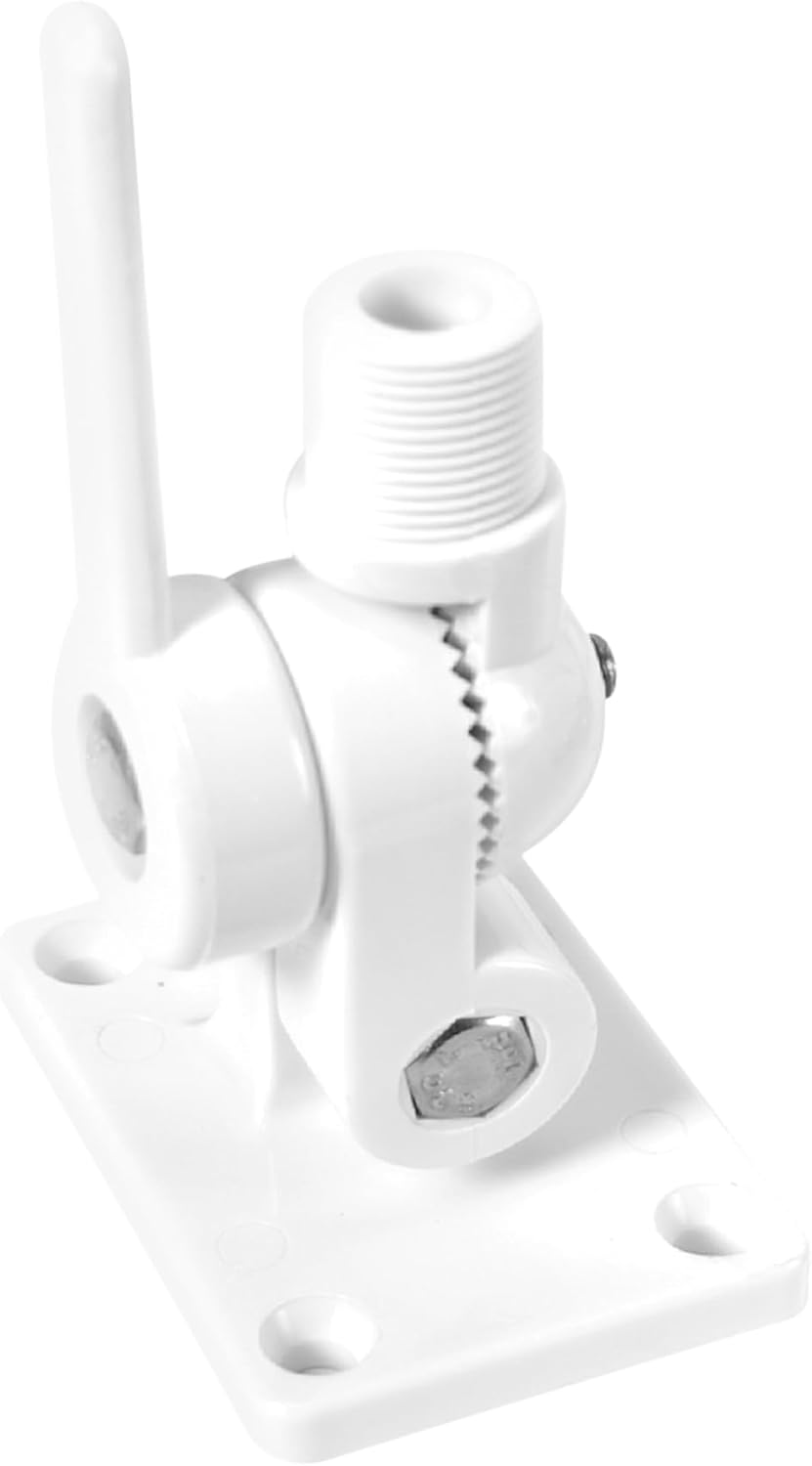 WHITECAP IND Whitecap S-1805C White Nylon Ratchet/Antenna Mount - 3-9/16" L x 2-1/2" W