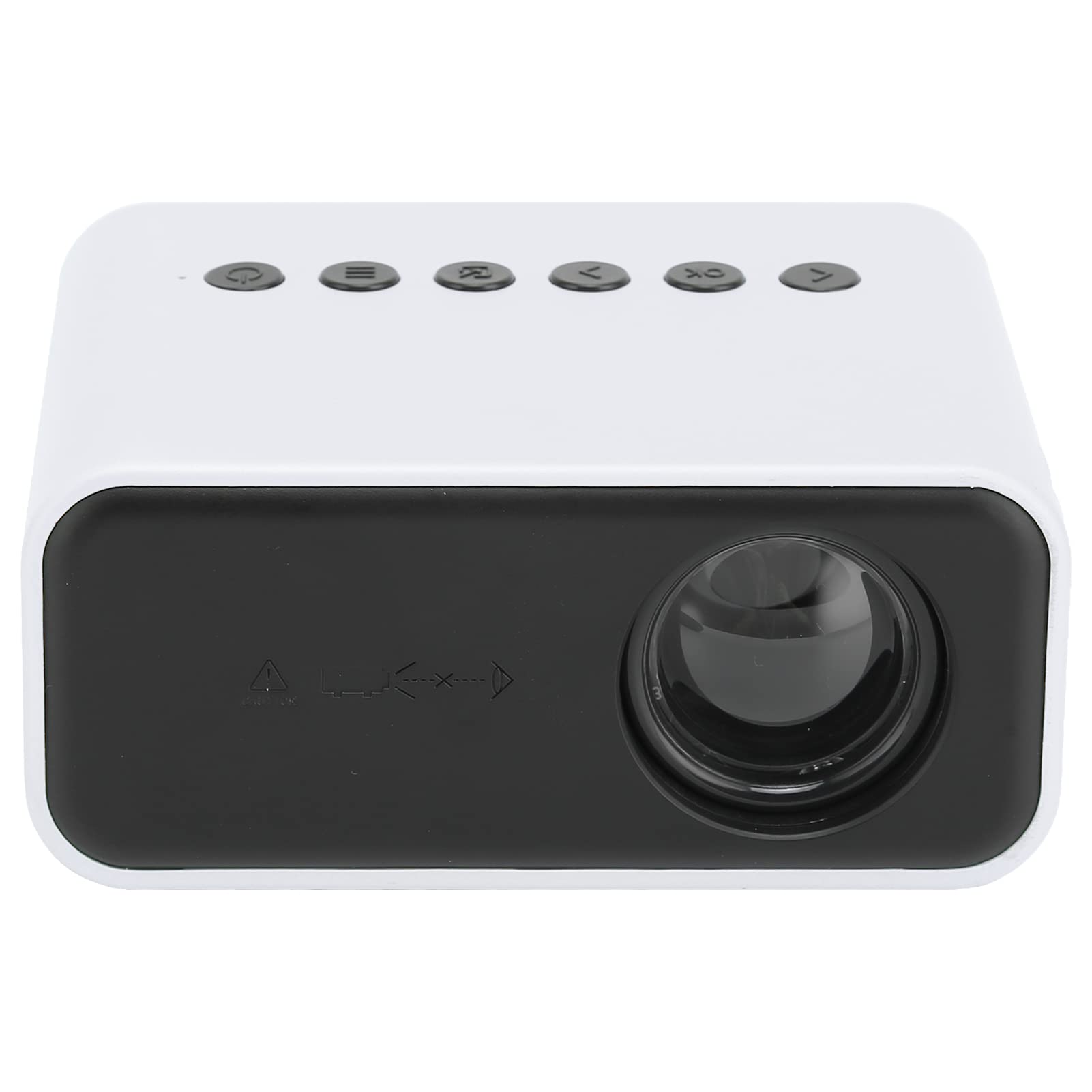 Mini Proiettore 1080P Proiettore di Film FHD Videoproiettore a LED Proiettore da Esterno Portatile Compatibile con TV Stick, HDMI, VGA, TF, AV, USB, iOS e Android(Bianco)
