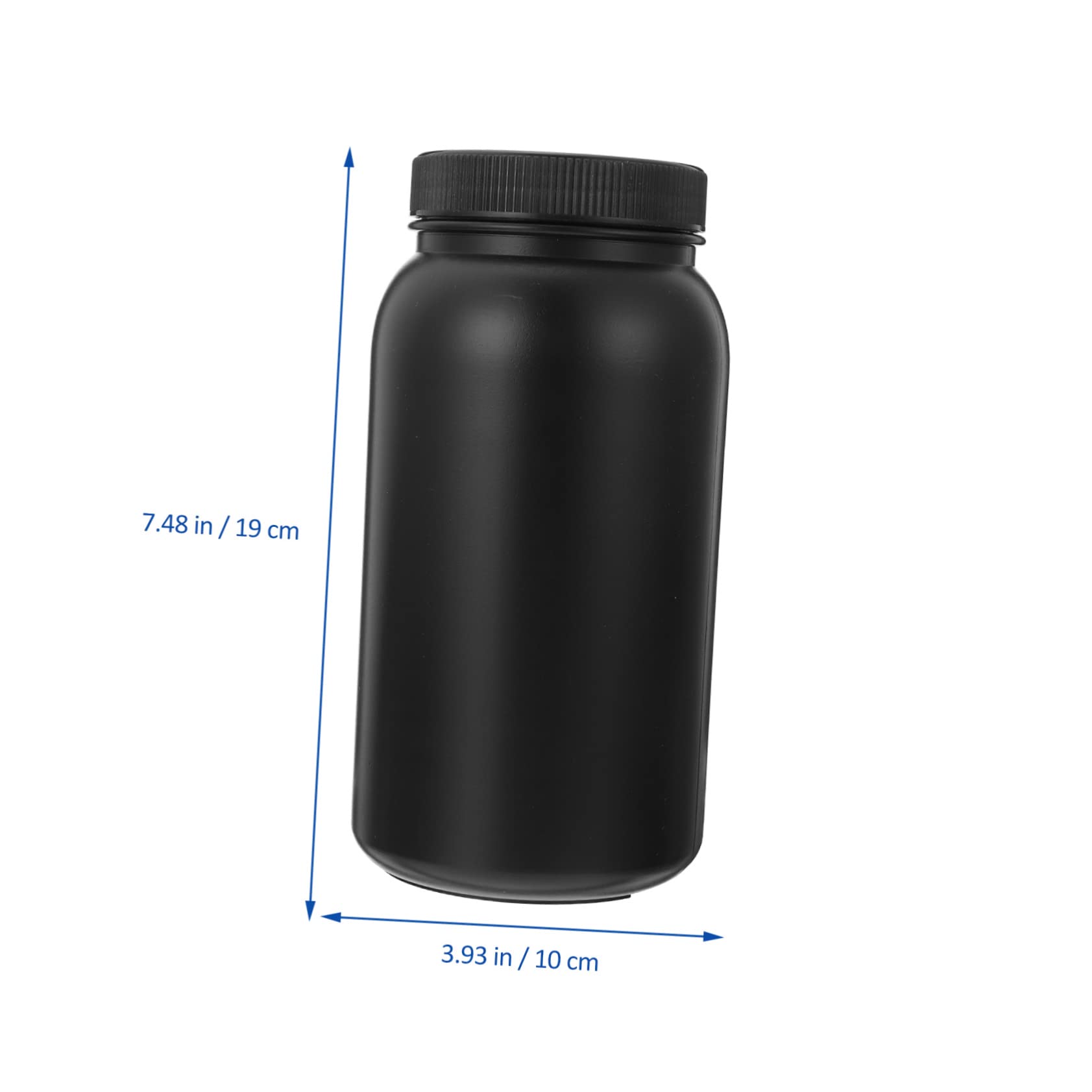 VILLFUL 1pc Large Mouth Reagent Bottle Labs Reagent Bottle Vintage Perfume Bottles Laboratory Reagent Bottle Sample Sealing Bottle Lab Chemical Reagent for Chemical Black Plastic