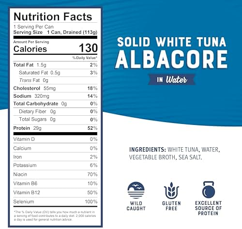 Bumble Bee Solid White Albacore Tuna in Water, 5 Ounce Can (Pack of 24) by Bumble Bee