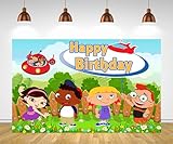 JOZIT 5x3ft Little Einsteins Happy Birthday Backdrop for Birthday Party Supplies Backdrop Photography Background Little Einsteins Banner for Party Decorations