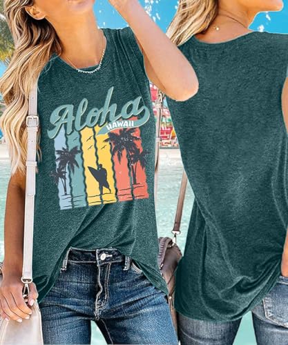 Image of Vacay Mode T Shirts for Women Summer Beach Hawaii Vacation Short Sleeve Tops Holiday Cruise Getaway T Shirts