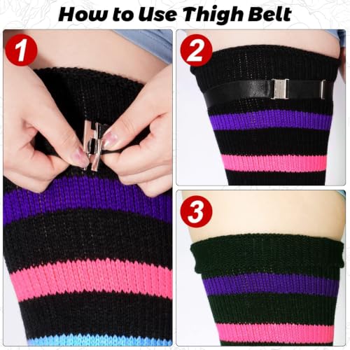Image of LOUSGUTA Plus Size Thigh High Socks for Thick Thighs- Extra Long Womens Cable Knitted Over Knee High Leg Warmer