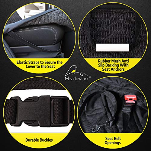 Meadowlark Premium Hammock Dog Car Seat Cover Back Seat, Cooling Blanket, Outdoor Dog Bed, Cooling Mat, Cargo Liner, Seat Belt for Dogs - Image 4