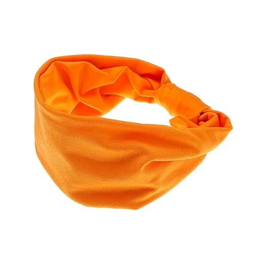 YAZILIND Cinta elástica de tela ancha para el cabello, accesorios para el cabello, tocado de lavado para niñas deportivas, pañuelo retro (negro)