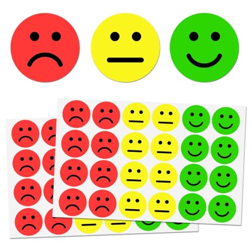 QEQSHQO 600 pièces Gommette Smiley Enfant Autocollant Sticker, Élèves pour Tableau de Récompenses Comportement Calendrier des Tâches Enseignants Écoles (2,5 cm)...