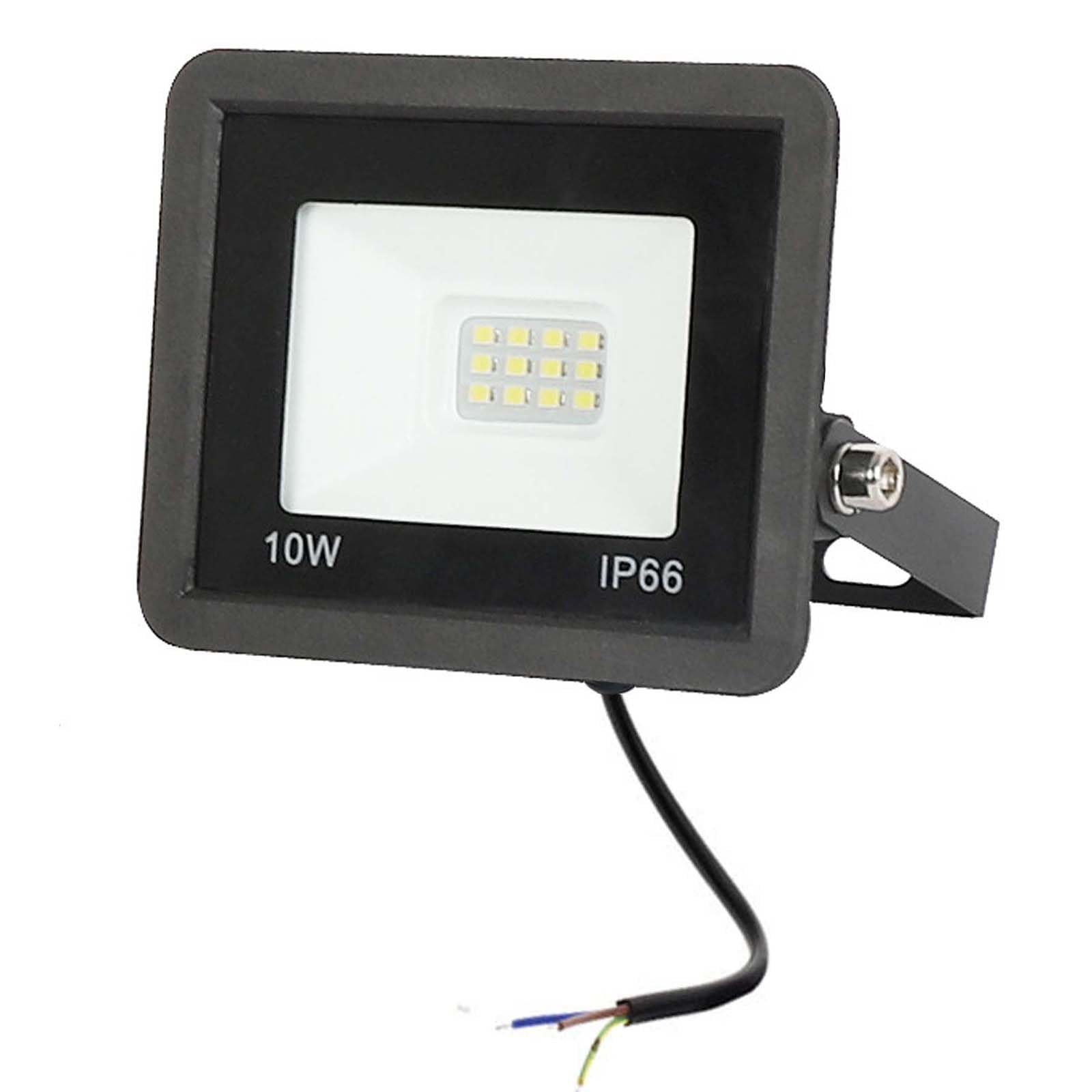 arsglaci 10W Outdoor Spotlight Flood Light, 6000K White IP66 Waterproof Super Bright Wall Light