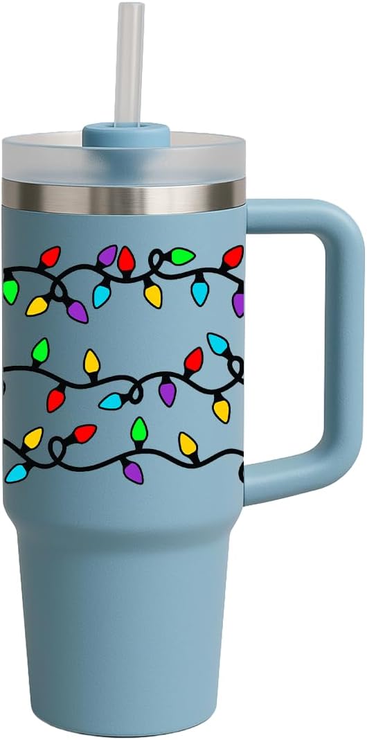 Christmas Light Decorative Pattern Sticker DTF UV Waterproof Vinyl Decal for Laptop Glass Phone and More 4" in x 8" in image 5