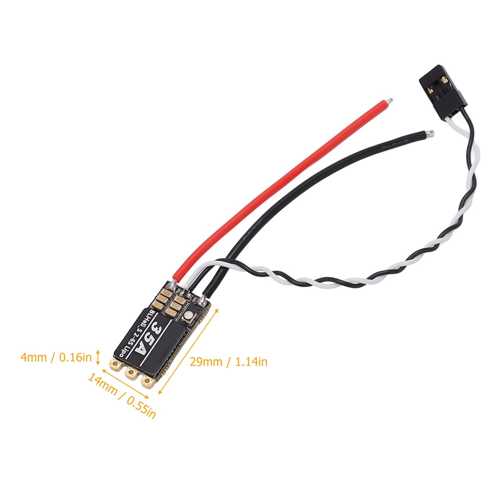 Czarny elektroniczny bezszczotkowy kontroler prędkości z diodą RGB LED, wysoka prędkość, odporny na zakłócenia, ESC 35A