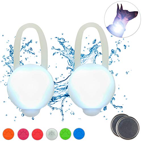 Hunter Paisley LED Light for Dog Collar Walking at Night. 2-Pack Waterproof Dog