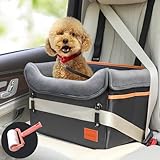 Dog Car Seat - Dog Bed for Small Dogs Waterproof Booster Seat Clip-on Harness and Thick Memory Foam Padding Pet Travel Bed Small Dog Car Seat Cover for Back Seat Dog Car Seat Bed
