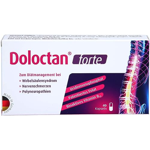 Doloctan forte Kapseln von ZeinPharma - Germany GmbH bei Rückenschmerzen. Zum Diätmanagement bei Wirbelsäulensyndrom Nervenschmerzen und Polyneuropathien 40 Stück